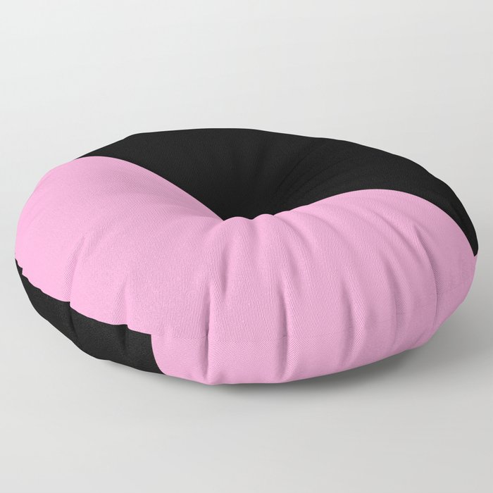 Just two colors 1: pink and black Floor Pillow