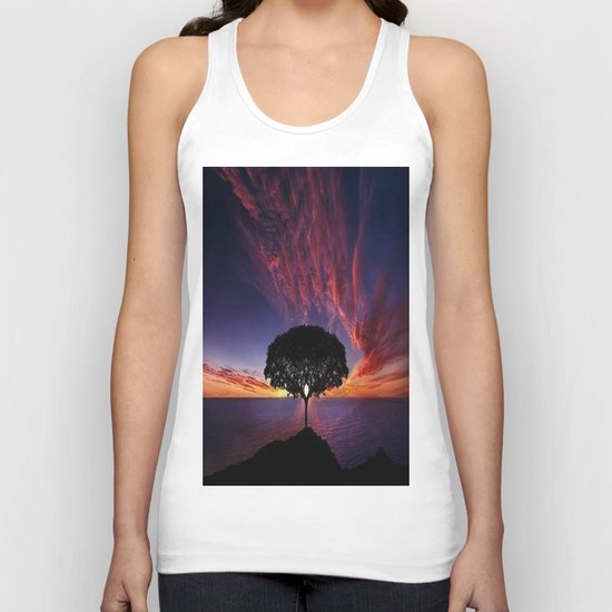 purple clouds Unisex Tank Top