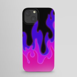 Bright Pink and Purple Flames! iPhone Case