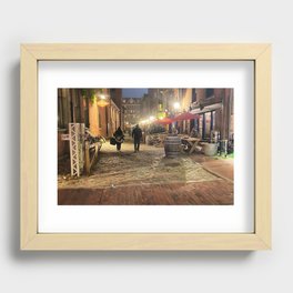 City Streets, Maine Recessed Framed Print
