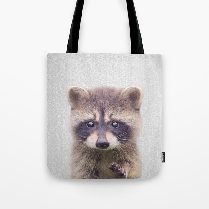 Raccoon - Colorful Tote Bag