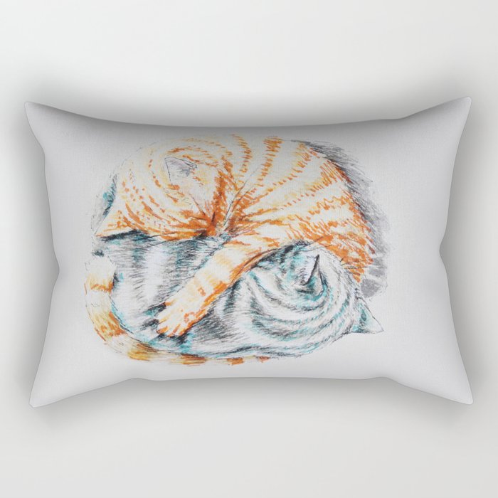 Cats yin yang Rectangular Pillow