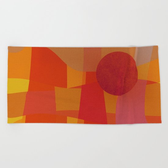 Red Hot Sun Beach Towel