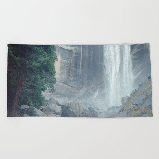 Mist Falls in Yosemite National Park Beach Towel