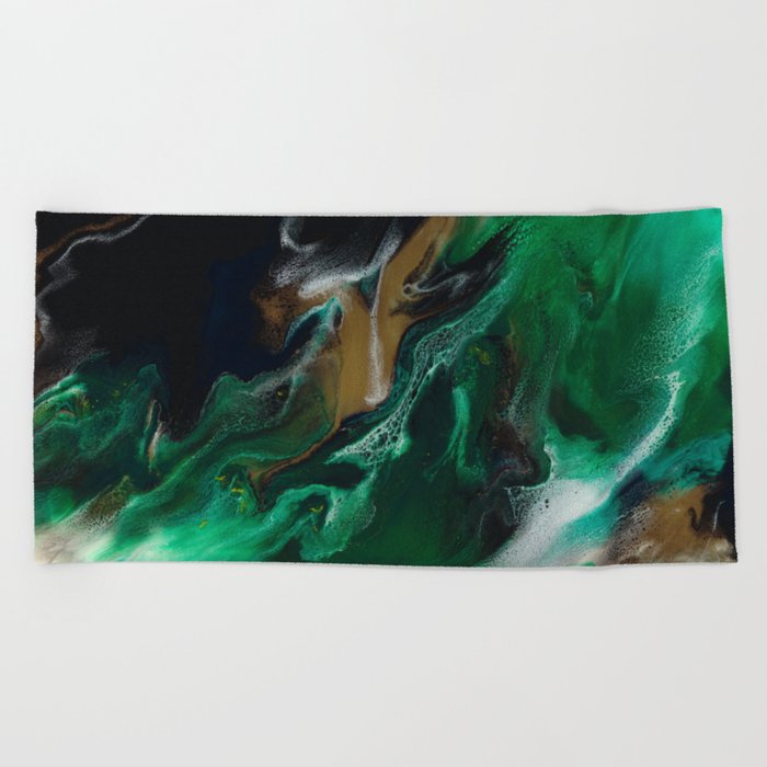 Trimeresurus Stejnegeri Green Fluid Abstract Resin Art Beach
