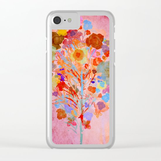 Floral abstract(46). Clear iPhone Case
