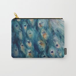 Fantasy Peacock Watercolor Carry-All Pouch
