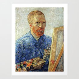Self Portrait as an Artist Vincent van Gogh Date: 1888; Art Print