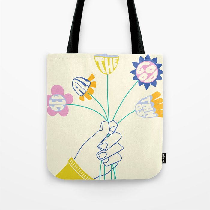 See All The Good Things Bouquet Tote Bag