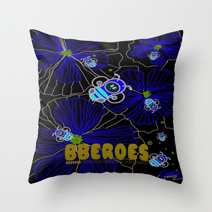 BBEROES Jelly Flower & Bee Throw Pillow