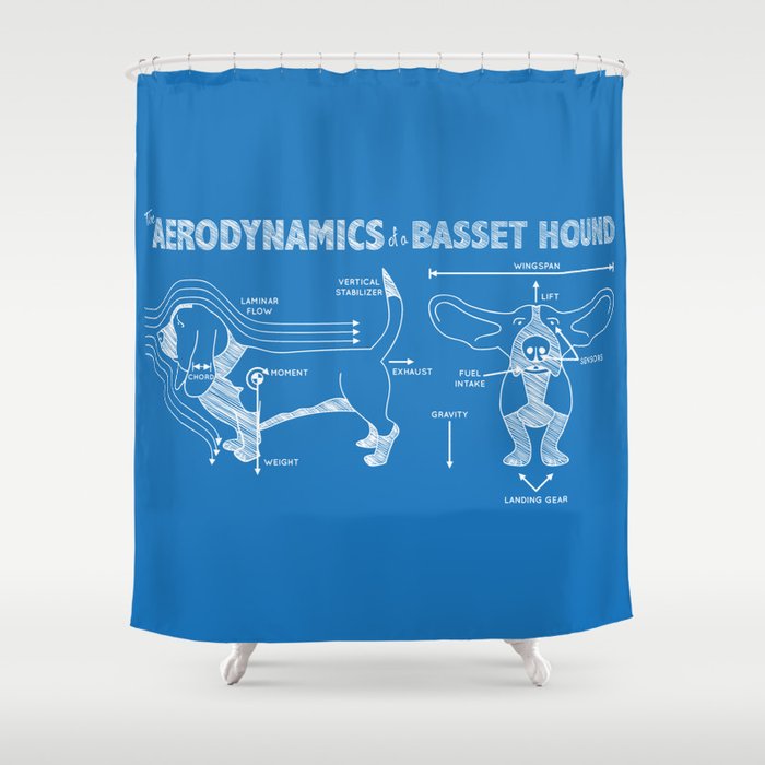 The Aerodynamics of a Basset Hound Shower Curtain