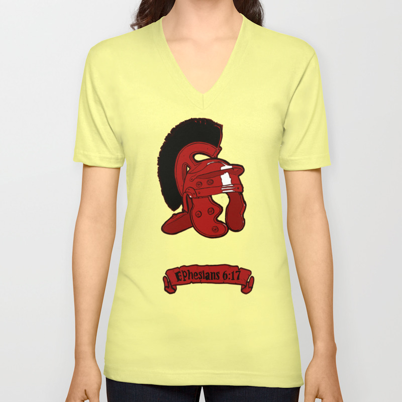 Helmet Of Salvation Unisex V Neck By Mes1 Society6