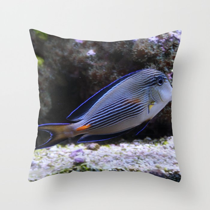 Sea World Colorful Fish Throw Pillow