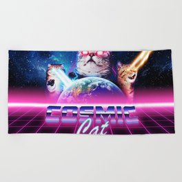 Cosmic cat Beach Towel