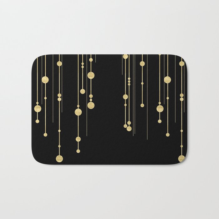 Black and Gold Bath Mat