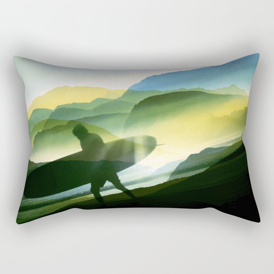 Sunny Surf Rectangular Pillow