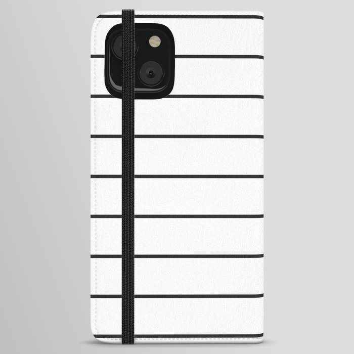 Simple Stripe | Black on White iPhone Wallet Case