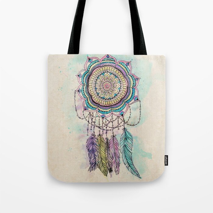 Modern tribal hand paint dreamcatcher mandala design Tote Bag by ...