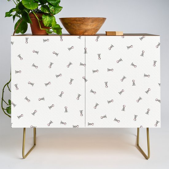 Bubble Gum Zebra Credenza By Amypetersonartstudio Society6