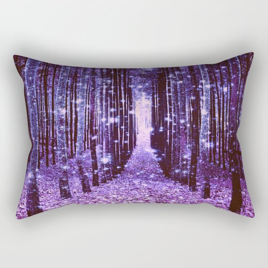 Magical Forest Purple Rectangular Pillow