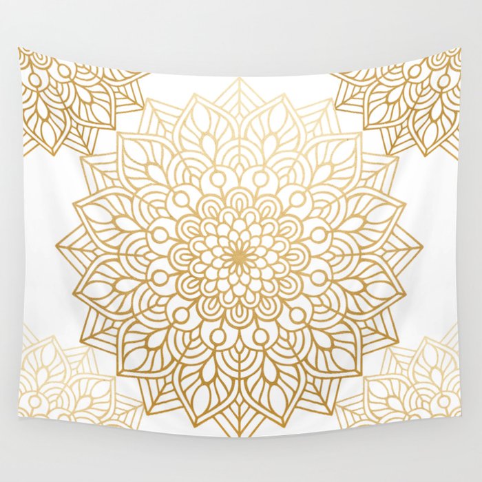 White and shop gold tapestry