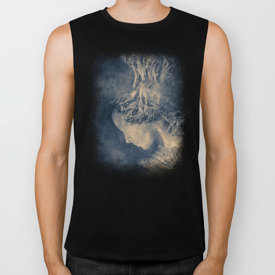 Dark portrait II (colour option) Biker Tank