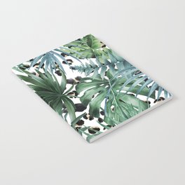 Spotted Leopard and Palm Tree  Notebook