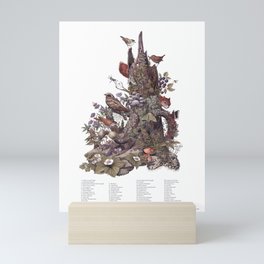 Stump (with labels) Mini Art Print