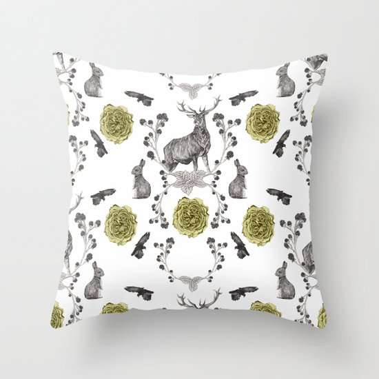 Flora & Fauna Throw Pillow