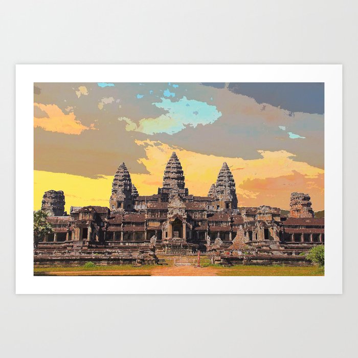 The Wonders of Angkor Wat: A Photographic Journey Art Print