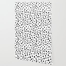 Modern Polka Dot Hand Painted Pattern Wallpaper
