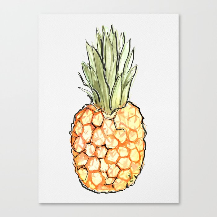 Pineapple by Kerry Beazley Canvas Print