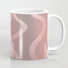 Metallic Abstract Rose Gold Illustration Coffee Mug