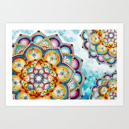 Colorful mandala Art Print