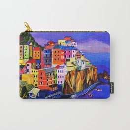 Manarola Cinque Terre Carry-All Pouch | Vernazza, Coastal, Ocean, Italy, Painting, Europe, Amalficoast, Riviera, Corniglia, Italianriviera 
