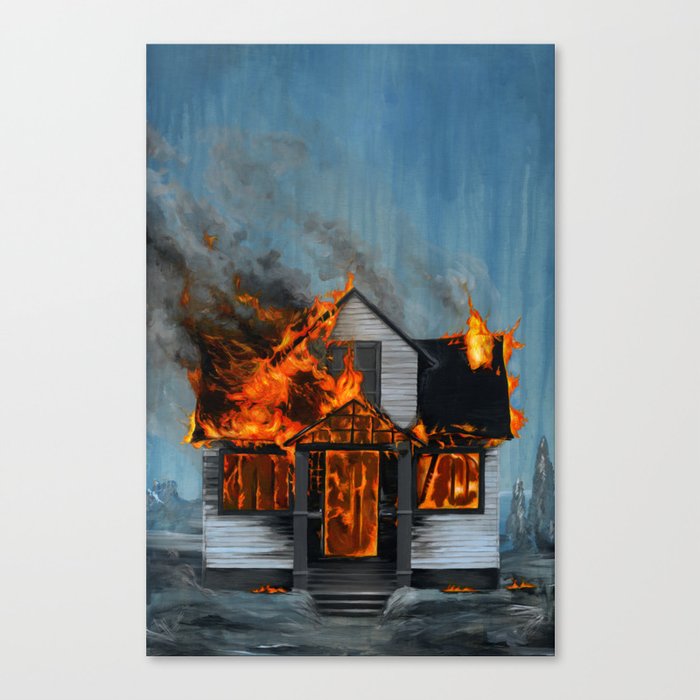 House on Fire Canvas Print