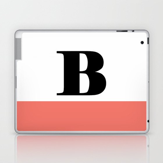 Monogram Letter B-Pantone-Peach Echo Laptop & iPad Skin