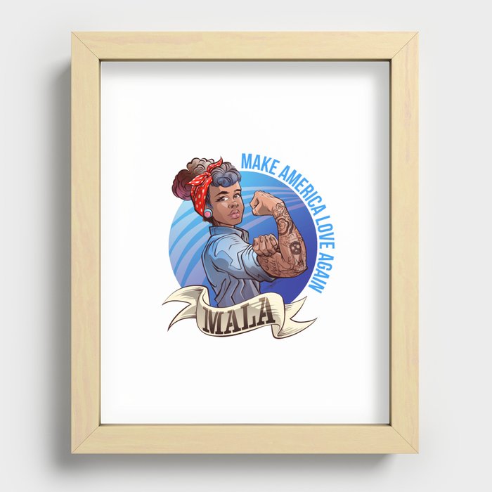 MALA - Make America Love Again Recessed Framed Print