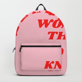 Know Your Worth, Then Add Tax, Inspirational, Motivational, Empowerment, Feminist, Pink, Red Backpack
