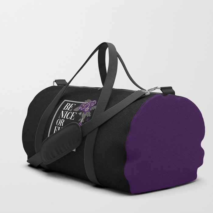 Be Nice Or Fuck Off, Pretty, Funny, Quote Duffle Bag