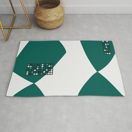 Abstract shapes color grid 2 Area & Throw Rug