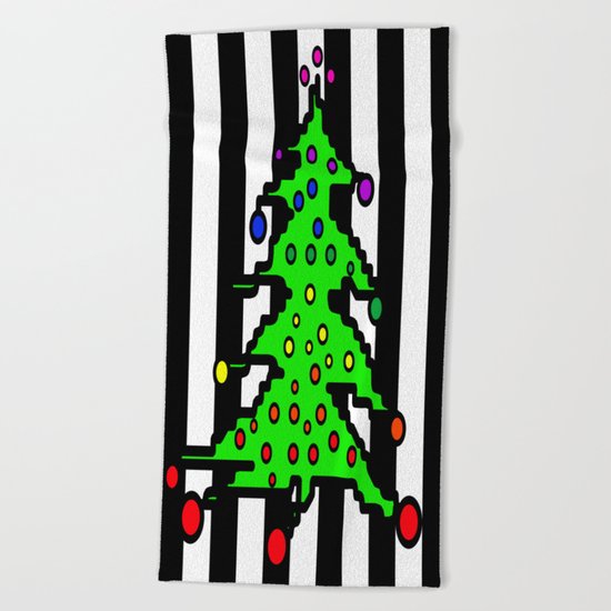 Christmas Tree | I Love Christmas Beach Towel