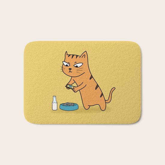 Foodie Cat Bath Mat