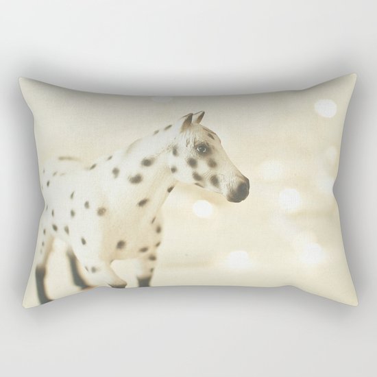 Horse in Winter Rectangular Pillow