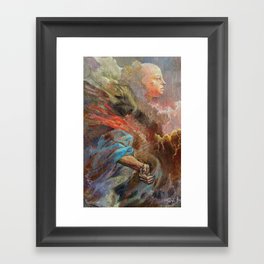 The beginning of the storm Framed Art Print