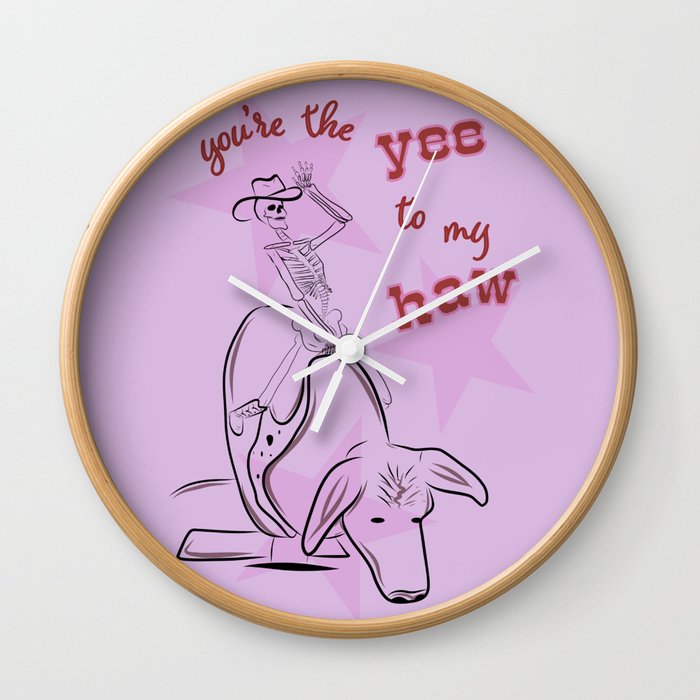 You're The Yee To My Haw In Purple Wall Clock