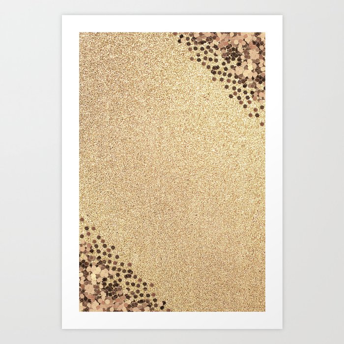 Gold Sparkles Art Print