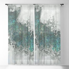 Abalone Shell Pearl and Silver 1 Sheer Curtain