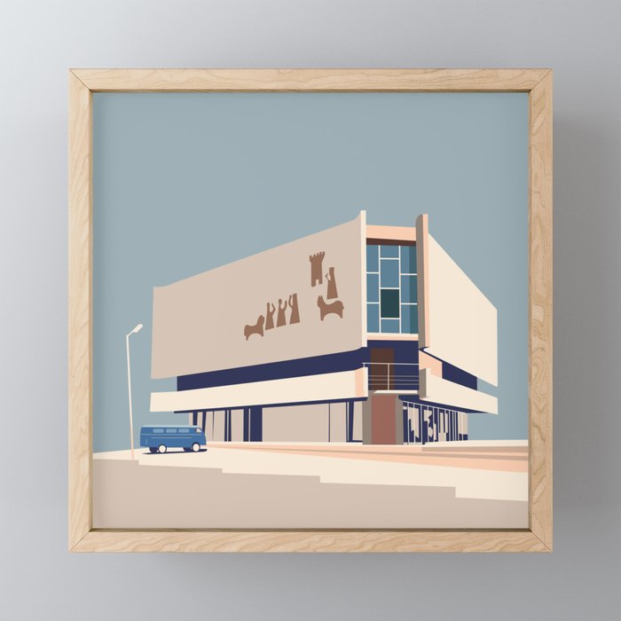 Soviet Modernism: Chess house in Yerevan Framed Mini Art Print