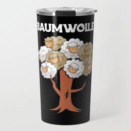 Cotton Sheep Word Game Many Sheep On Tree Travel Mug